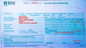 bukti setoran asrama