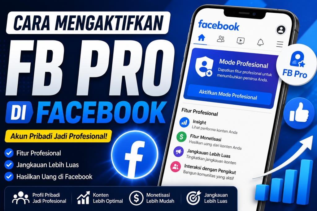 Cara Mengaktifkan FB Pro di Facebook