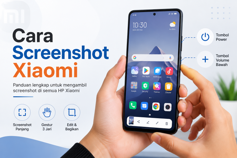 Cara Screenshot HP Xiaomi Semua Tipe Dengan 3 Jari (Mudah & Praktis)
