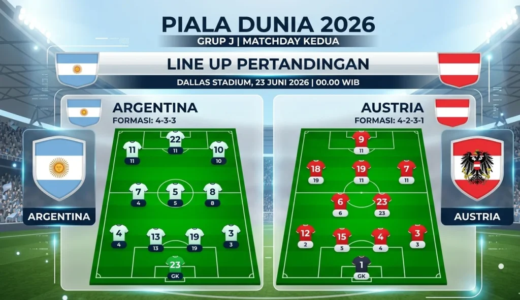 Formasi Argentina vs Inggris