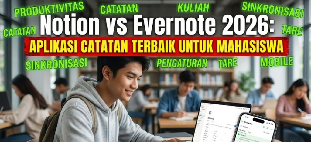 Notion vs Evernote 2026 Aplikasi Catatan Terbaik untuk Mahasiswa