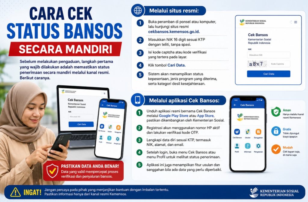 Cara Cek Status Bansos yang Belum Cair