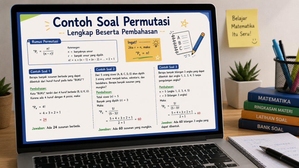 contoh soal permutasi