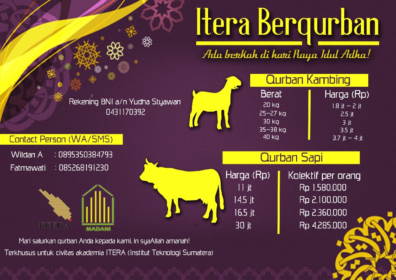 ITERA berqurban