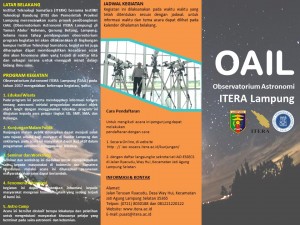 Observatorium Astronomi ITERA Lampung Siapkan Rangkaian Kegiatan 2017