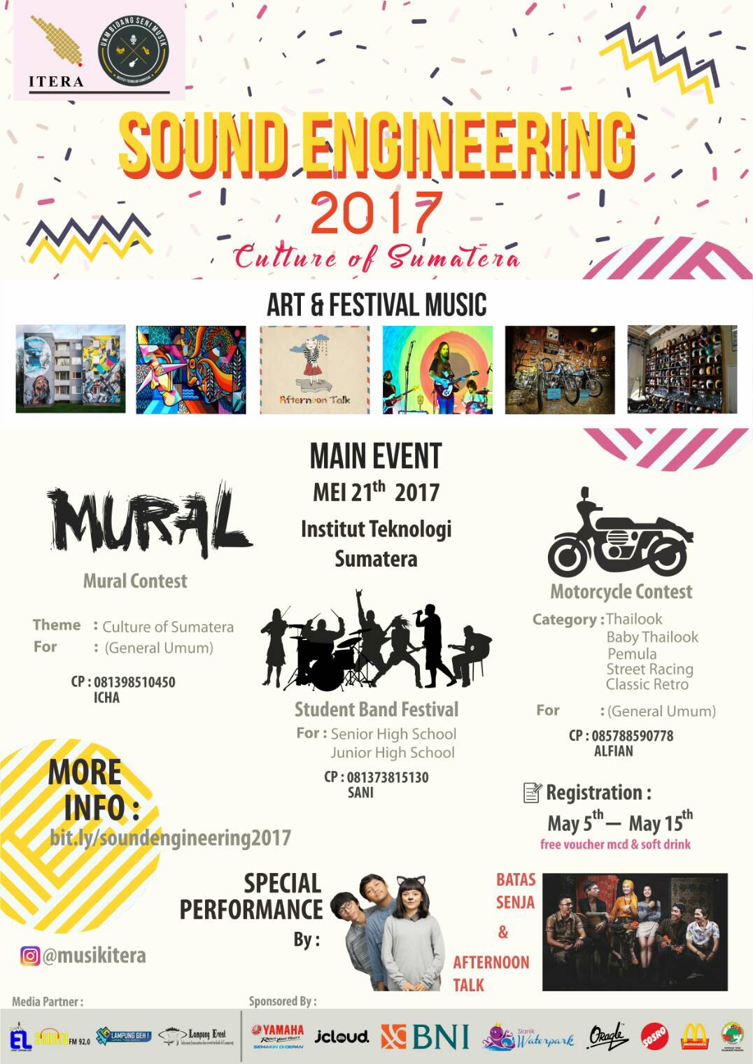 UKM Seni Musik ITERA Gelar Sound Engineering 2017, Art and Festival Music