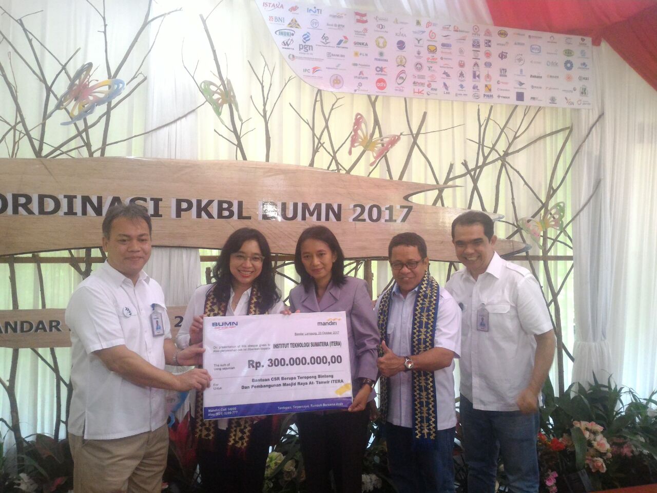 ITERA Terima Rp 300 Juta dari CSR Bank Mandiri