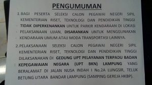 Pengumuman Pelaksanaan Seleksi CAT CPNS Kemenristekdikti Tahun 2018