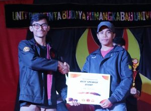 Anggota IKM ITERA Raih Best Speaker di Ajang Debat Budaya Minangkabau Nasional