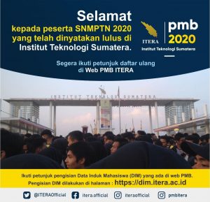 Pengumuman SNMPTN Institut Teknologi Sumatera Tahun 2020
