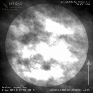 Tim Observatorium ITERA Berhasil Amati Gerhana Matahari Sebagian