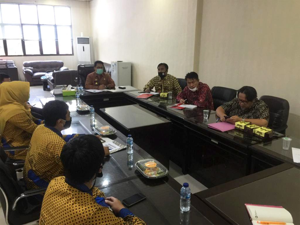 Tim KKN ITERA beraudiensi dengan Pemerintah Kabupaten Lampung Selatan, Jumat (12/6/2020). Foto: Tim KKN