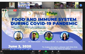 Teknologi Pangan ITERA dan PATPI Lampung Adakan Webinar Internasional Tentang Pangan dan Sistem Imun