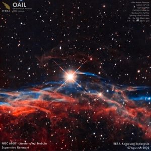 Keindahan Nebula Veil Berhasil Teramati Teleskop Robotik ITERA