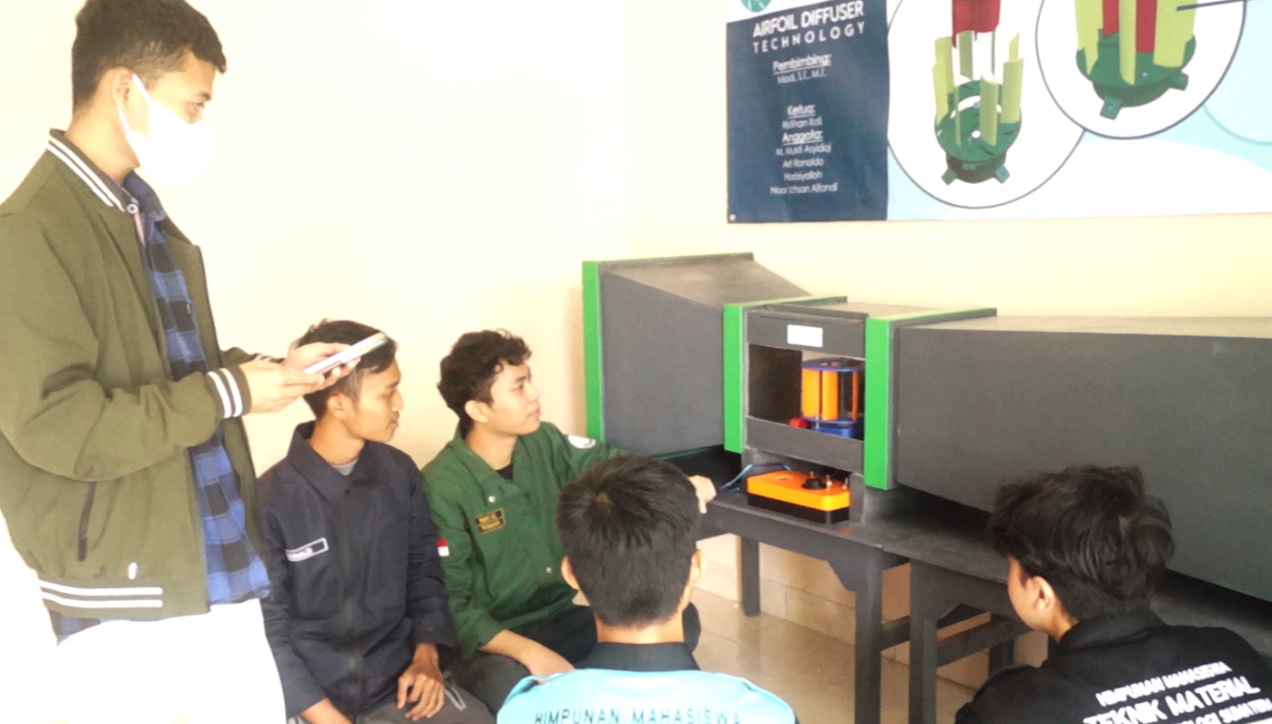 Mahasiswa ITERA Rancang Inovasi Airfoil Diffuser Teknolgi Pendorong Turbin Angin Penghasil Energi Listrik