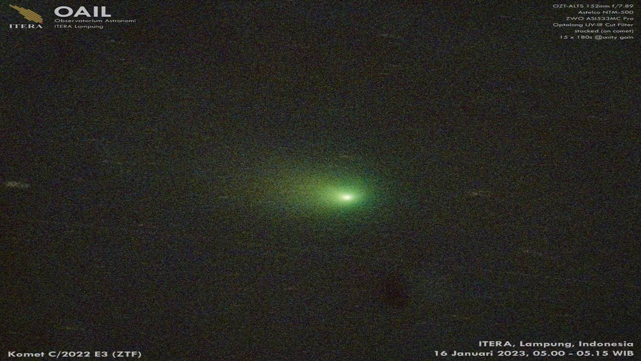OAIL ITERA Berhasil Abadikan Komet Langka Gunakan Teleskop OZT-ALTS