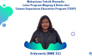 Mahasiswa Teknik Biomedis Itera Lolos Program Magang di Feng Chia University Taiwan