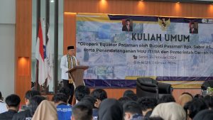 Isi Kuliah Umum di Itera, Bupati Pasaman Paparkan Pembangunan Geopark Equator Pasaman