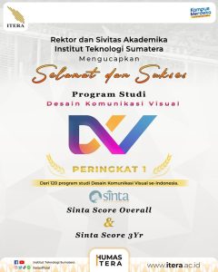 Kolaborasi Bersama Itera Press, Prodi DKV Itera Berhasil Raih Peringkat 1 Sinta Score Overall dan Sinta Score 3Yr