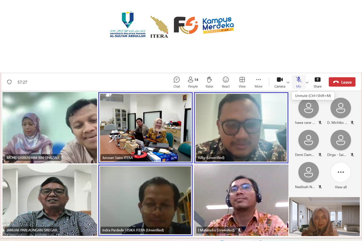 Perluas Kolaborasi Internasional, Fakultas Sains Itera Jajaki Kerja Sama dengan Universiti Malaysia Pahang Al-Sultan Abdullah