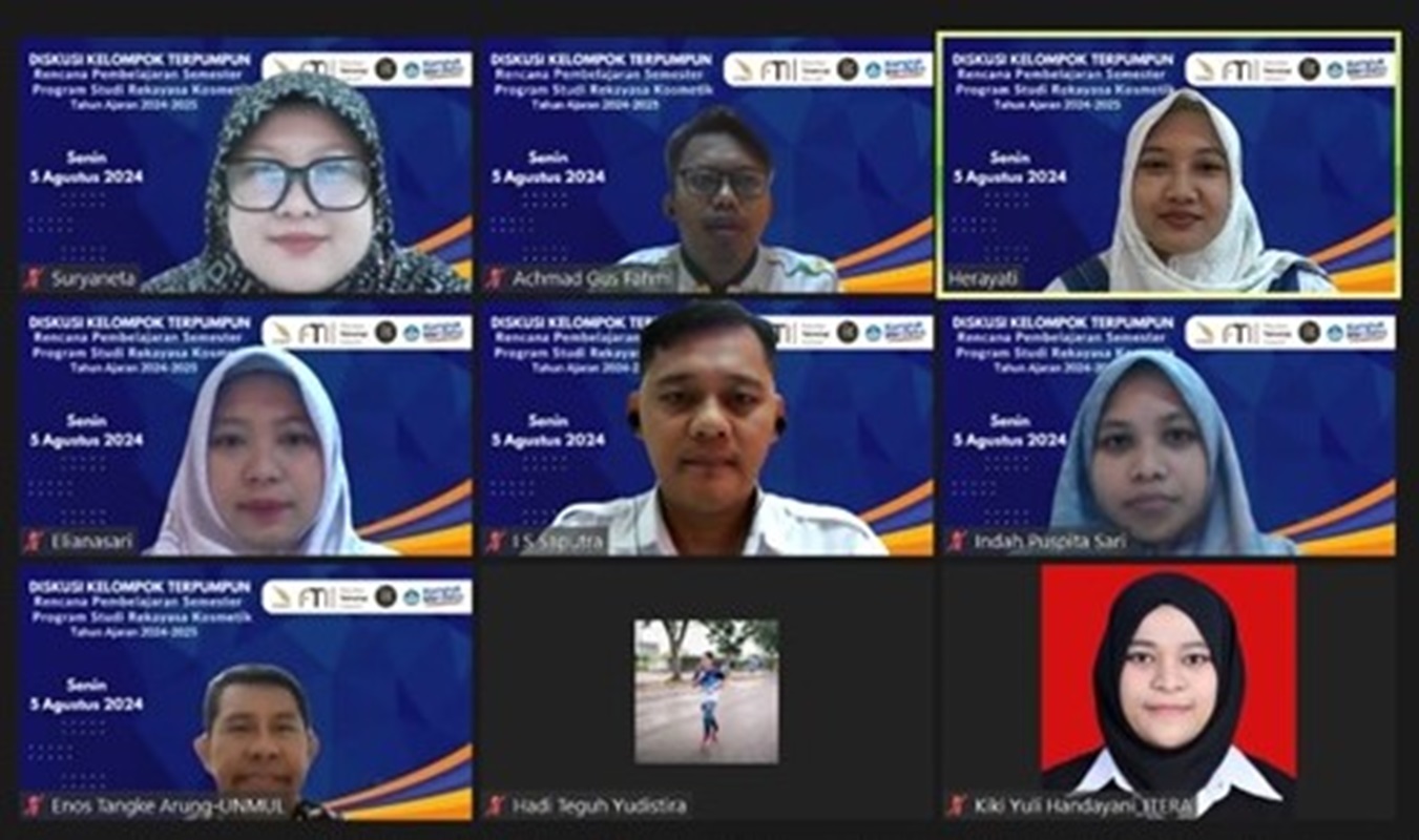 Prodi Rekayasa Kosmetik Itera Selenggarakan Diskusi Kelompok Terpumpun Bahas Rencana Pembelajaran