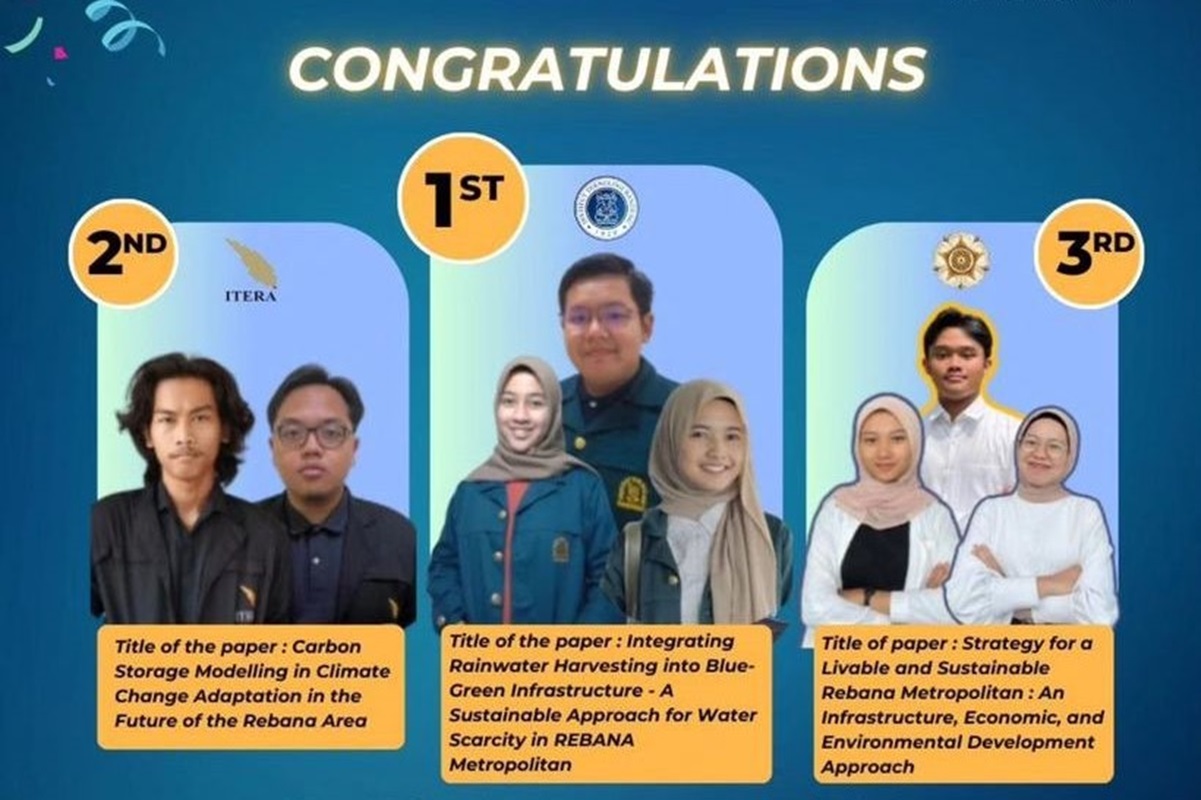 Mahasiswa PWK Itera Raih Juara 2 Karya Tulis Ilmiah Nasional Tentang Aglomerasi Perkotaan