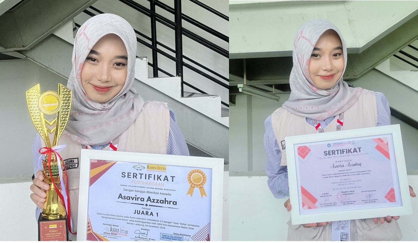 Anggota UKM Lembaga Pers Itera Raih Juara Kompetisi News Anchor