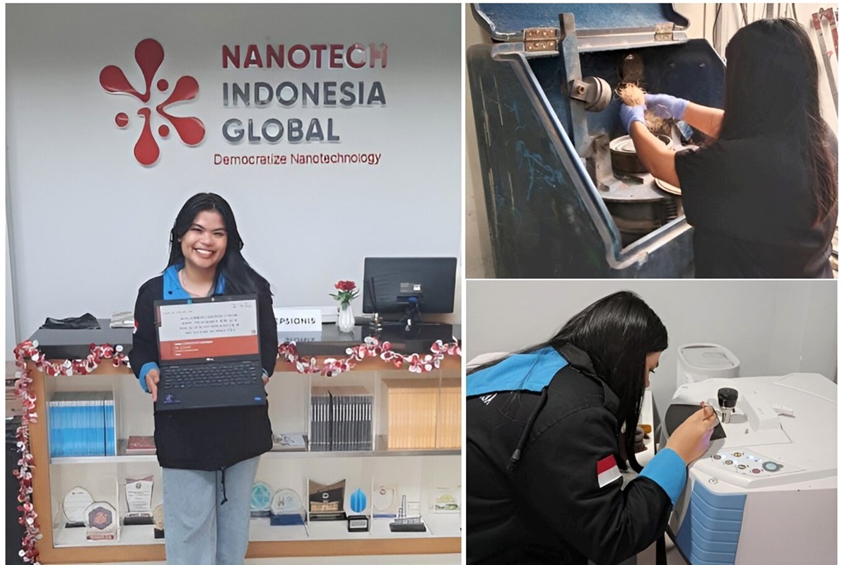 Mahasiswa Teknik Fisika Itera Teliti Nanomaterial dari Limbah Sawit di Nano Center Indonesia