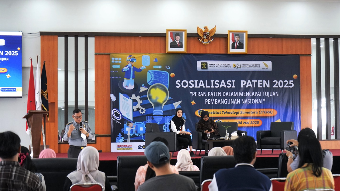 Itera Bersama Kanwil Kemenkum Lampung Dorong Inovasi melalui Sosialisasi Peran Paten dalam Pembangunan Nasional