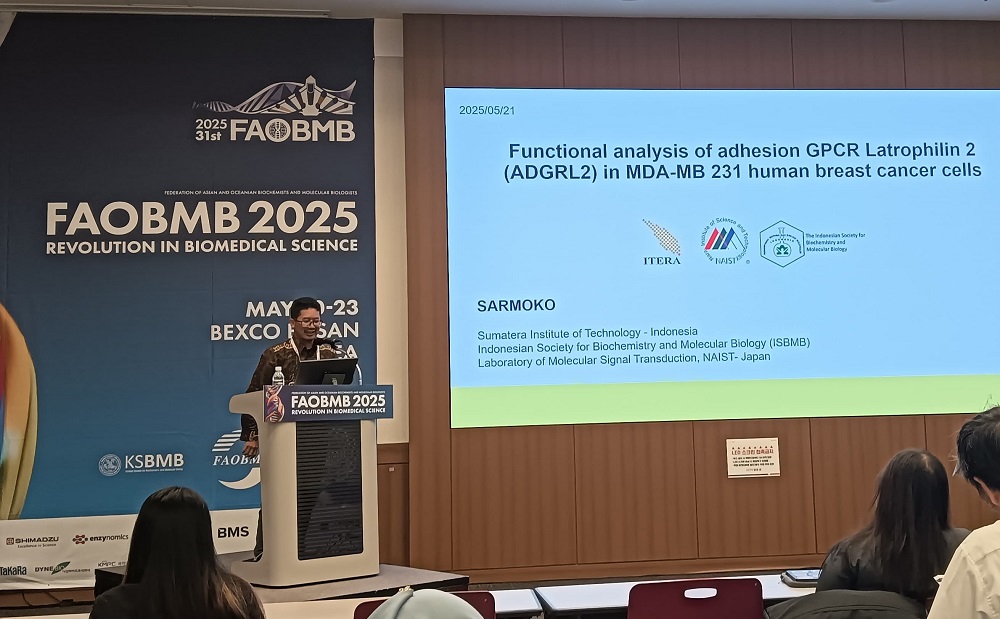 Dosen Farmasi Itera Wakili Indonesia dalam Konferensi Internasional Biokimia dan Biologi Molekuler di Korea Selatan