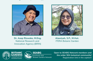 Kepala UPA Konservasi Flora Sumatera Itera Paparkan Transformasi Kebun Raya dalam Webinar Internasional SEABG-BGCI