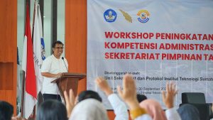 Hadirkan Narasumber Profesional, Itera Gelar Workshop Peningkatan Kompetensi Administrasi Sekretariat Pimpinan