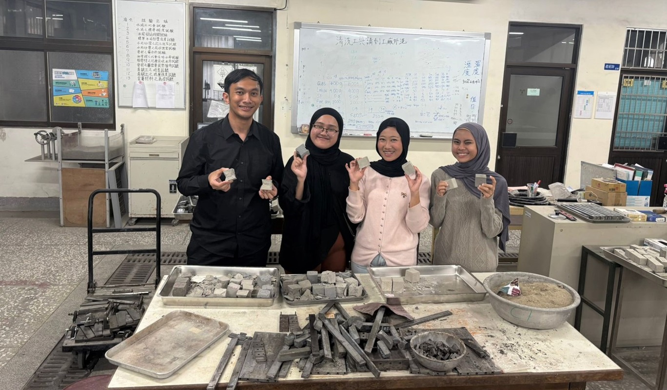 Mahasiswa Teknik Sipil Itera Ikuti Riset Teknologi 3D Printing Semen Futuristik di Taiwan