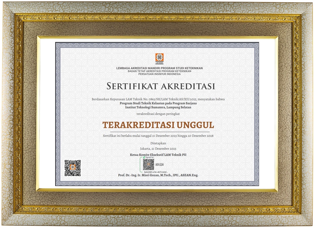 Prodi Teknik Kelautan Itera Raih Akreditasi Unggul, Keempat Secara Nasional