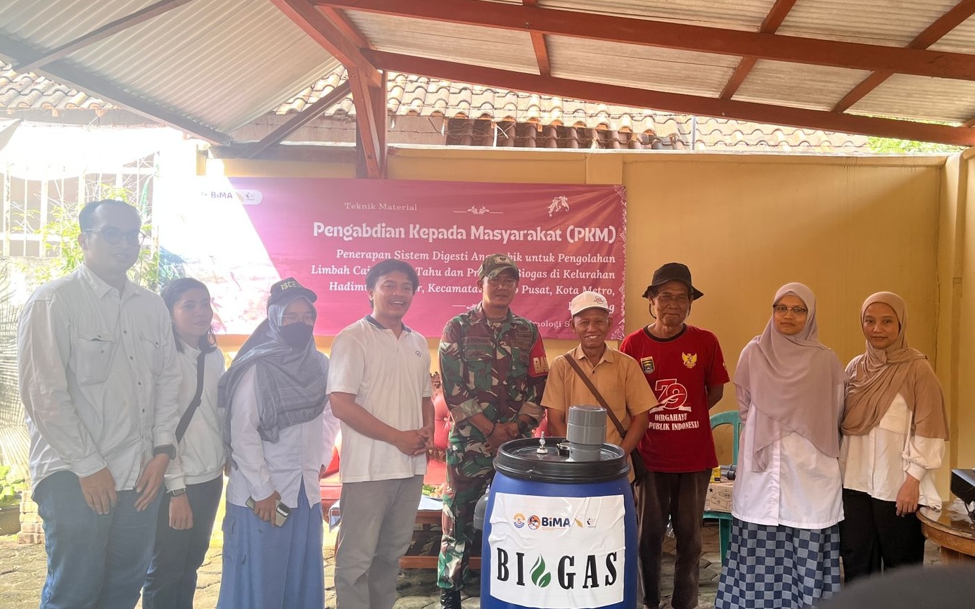 Dosen dan Mahasiswa Itera Bantu Warga Metro Kelola Limbah Tahu Jadi Sumber Energi