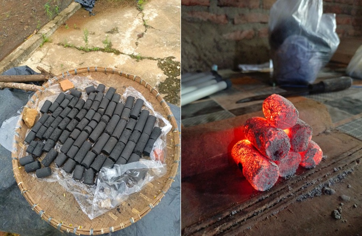 Mahasiswa Itera Olah Limbah Tongkol Jagung Jadi Briket