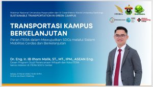 Dosen Itera Paparkan Konsep Transportasi Kampus Berkelanjutan dalam Webinar Nasional UI GreenMetric