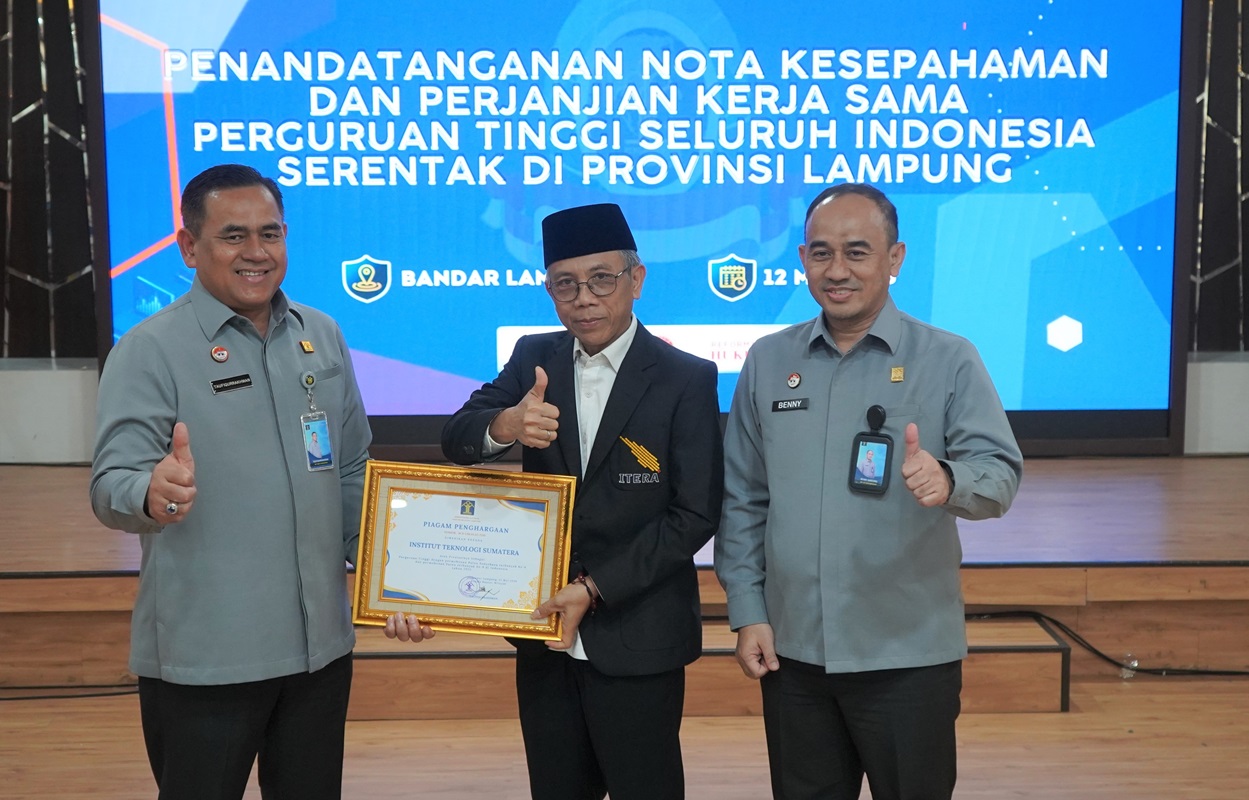 Itera Raih Penghargaan Permohonan Paten Terbanyak dari Kementerian Hukum