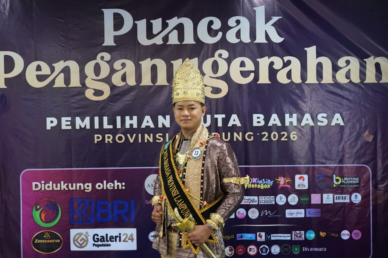 Mahasiswa Teknik Sipil Itera Galih Widhia Putra Terpilih Jadi Duta Bahasa Provinsi Lampung