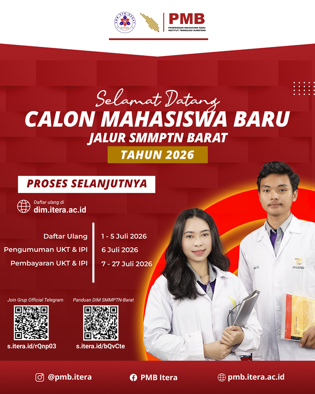 Itera Terima 742 Calon Mahasiswa Baru Jalur SMMPTN-Barat