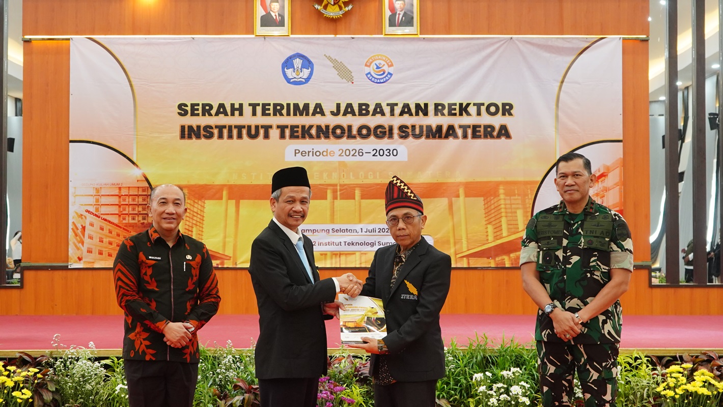 Serah Terima Jabatan Rektor Itera, Prof. Elfahmi Prioritaskan Kolaborasi Menuju Kampus Kelas Dunia