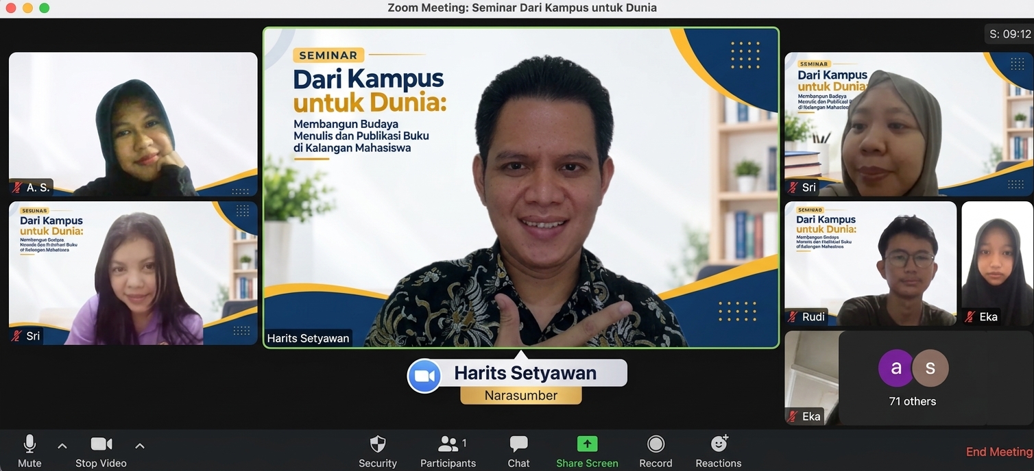 You are currently viewing Dari Kampus untuk Dunia, Itera Press Dorong Mahasiswa Aktif Publikasi Buku