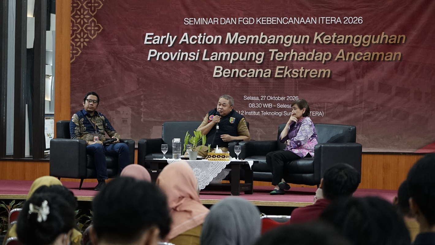 You are currently viewing Seminar Kebencanaan Itera Soroti Kesiapan Lampung Hadapi Bencana Ekstrem